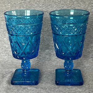 Imperial Cape Cod Goblets Antique Blue
